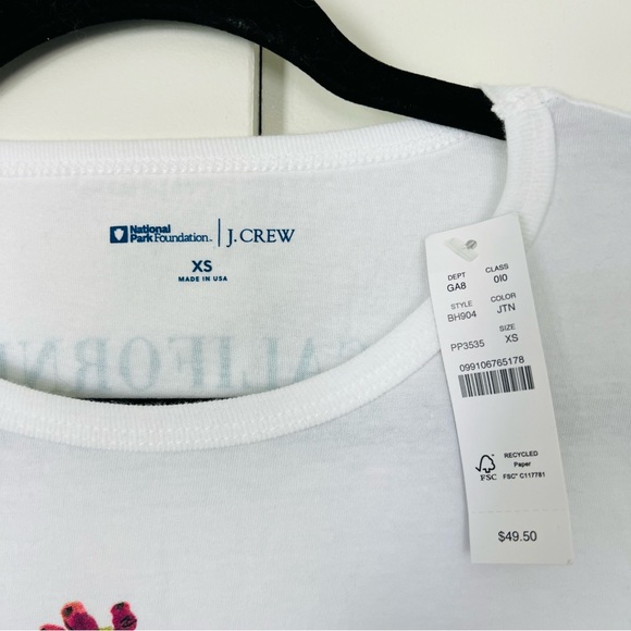 NWT J. Crew x National Park Foundation Joshua Tree T-Shirt Size Extra Small - Picture 5 of 10